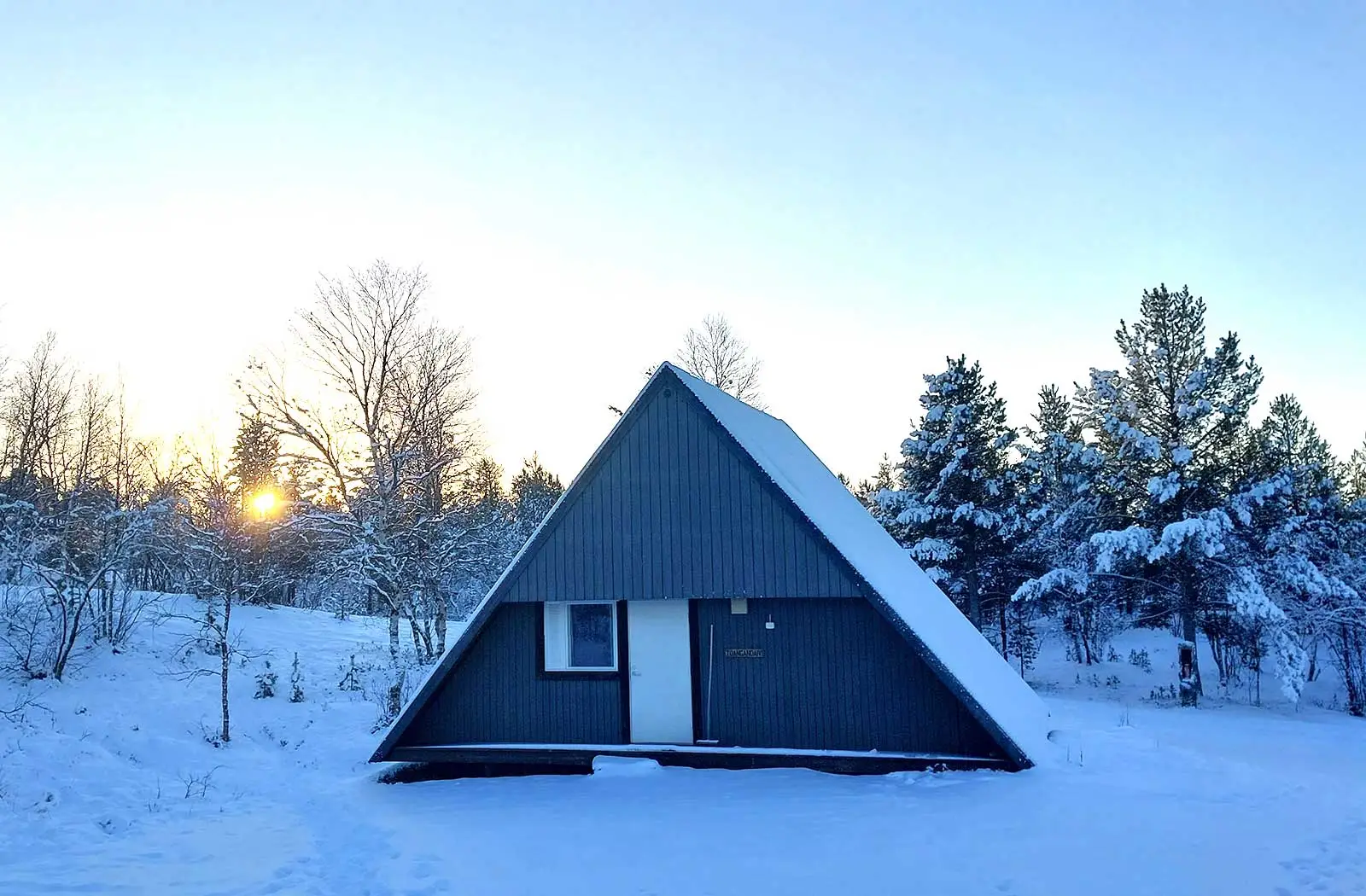Triangular Wilderness Cottage in Finnish Lapland